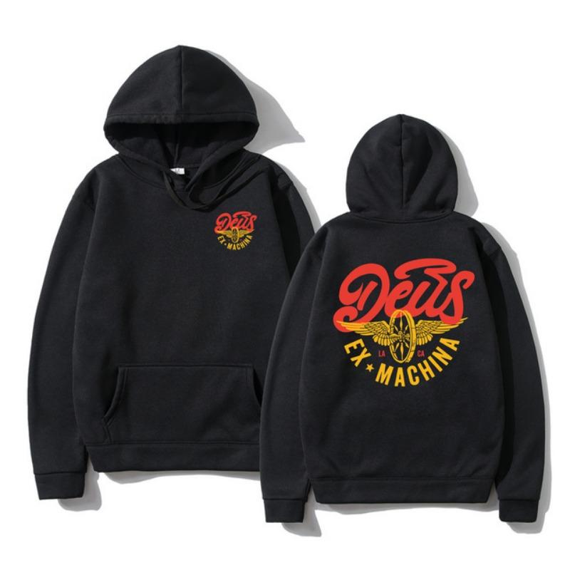 

Autumn and winter fleece warm hooded sweatshirt 3XL чорний/червоний