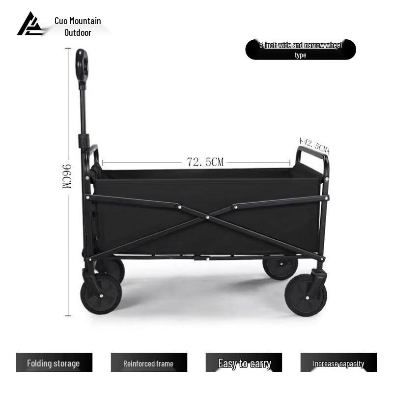 Foldable Outdoor Camping Wagon with Off-road Wheels