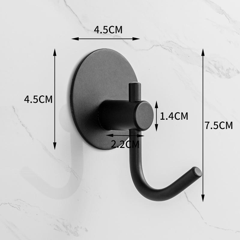 Traceless 304 Stainless Steel Adhesive Hook for Bathroom & Kitchen