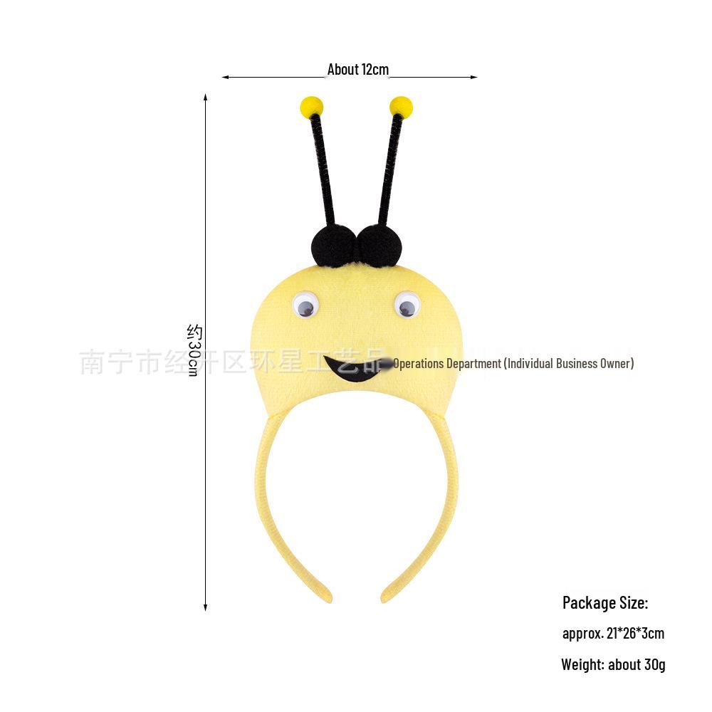 

Cartoon Animal Headband for Kids - 3D Bee & Ladybug Design, Perfect for Children s Day & Parties.