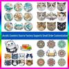 Mandala Cat DIY Diamond Painting Acrylic Coasters with Iron Rack - Perfect Christmas Gift