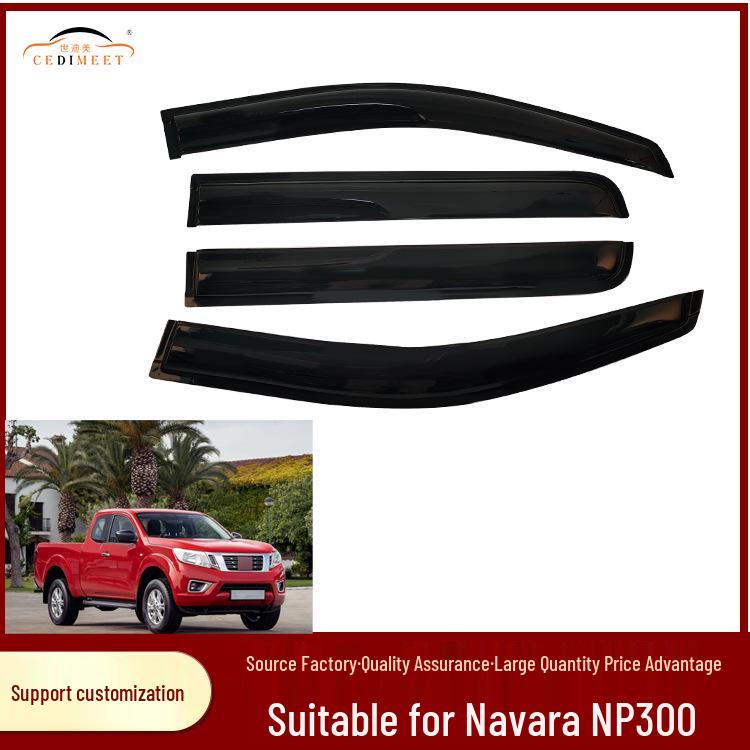 Акриловые дефлекторы окон для Nissan Navara NP300 - Автоаксессуары Козырьки 4 pieces/set for Navara NP300 2016- чёрный