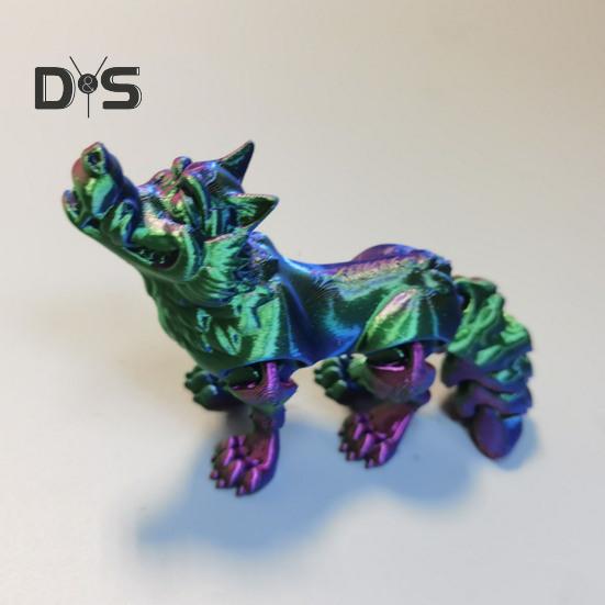 Figura de Lobo Impresa en 3D Accesorio de Fotografía Aspecto Realista Color Vibrante Estatua de Lobo Animal Juguete para Aliviar el Estrés para Adultos Niños