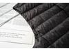 Men's Lightweight Down Vest, Round Neck, Solid Color, Plus Size, Raglan Sleeve - Ideal for Autumn and Winter