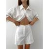 Fashion Fashion Casual White Summer Half Sleeves Shirt Shorts Suit Shirt and Shorts Suit