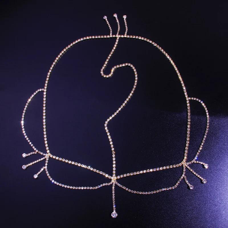 

New Simple Rhinestone Hair Chain Band Accessories for Women Party Crystal Headpiece Bridal Forehead Jewelry Fringe Headdress