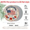 2D Flat, 1pc Classic 4Th July Independence Since 1776 Round Aluminum Metal Sign with American Flag Fireworks And Floral Wreath Wall Decor for
