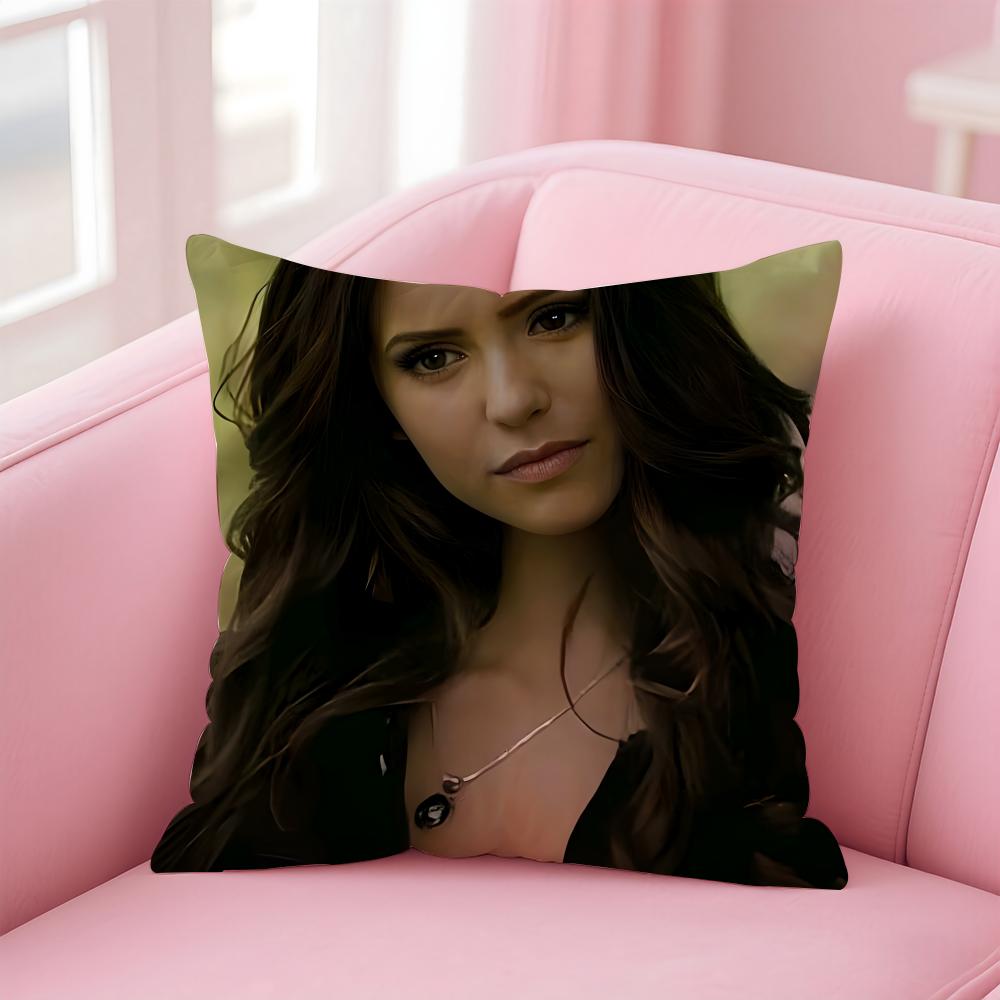 KKatherine Pierce Hit TV Drama Cushion Cover Pillowcase Short Plush Invisible zipper Room Sofa Cushion Cover