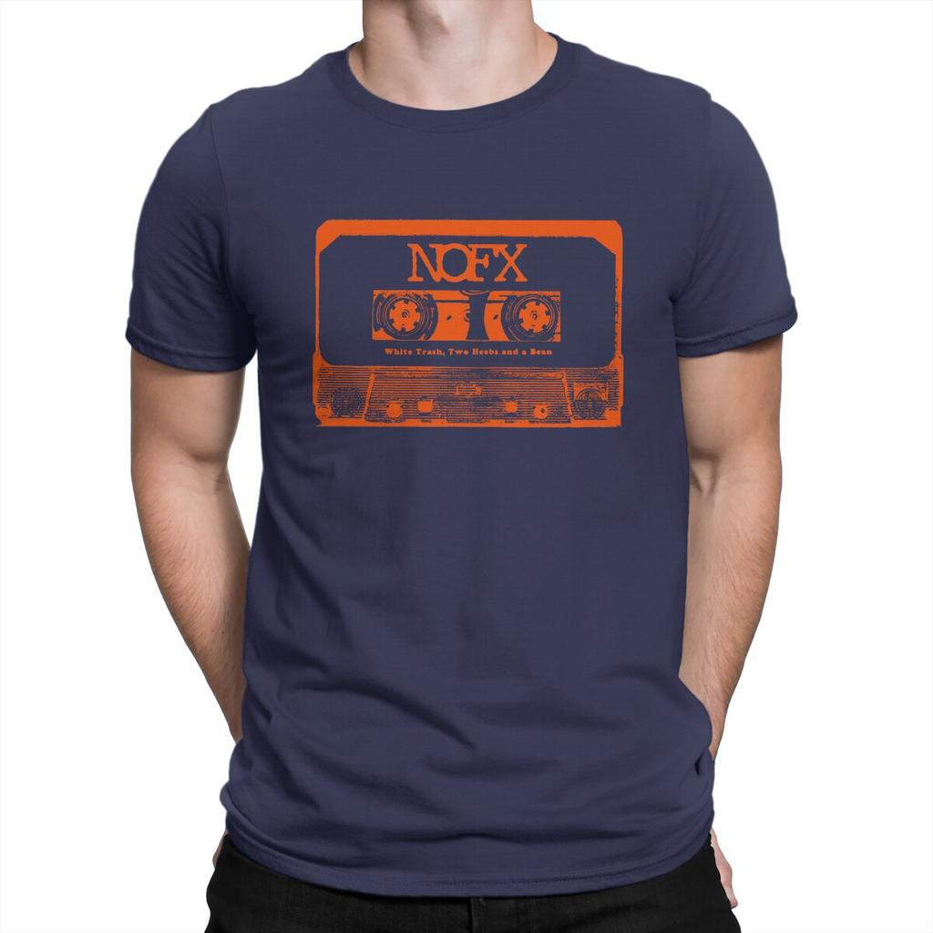 Nofx Cassette Tape Mans TShirt Alternative PopRock Band of the 80s O Neck Short Sleeve Fabric T Shirt Humor High Quality