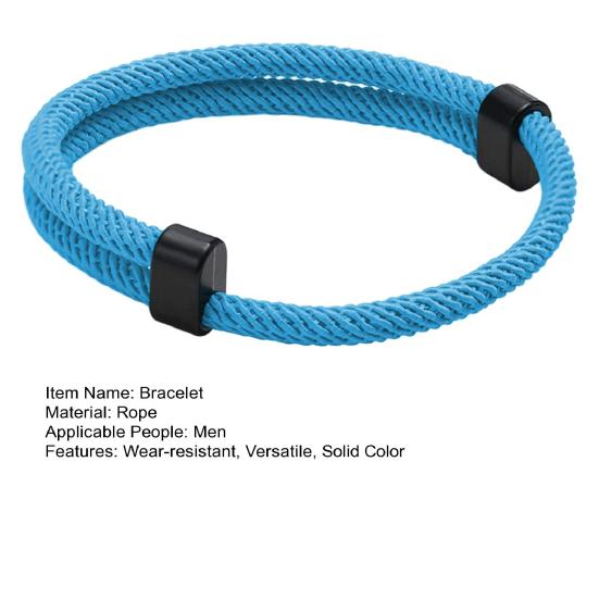 Herren Seilarmband Verstellbares Geflochtenes Seilarmband Lässiges Einfarbiges Schnurarmband Freundschaftsarmband Geschenk für Freund Bruder
