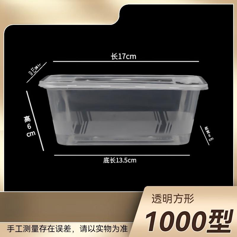 Waiho Disposable Transparent Rectangular Food Containers