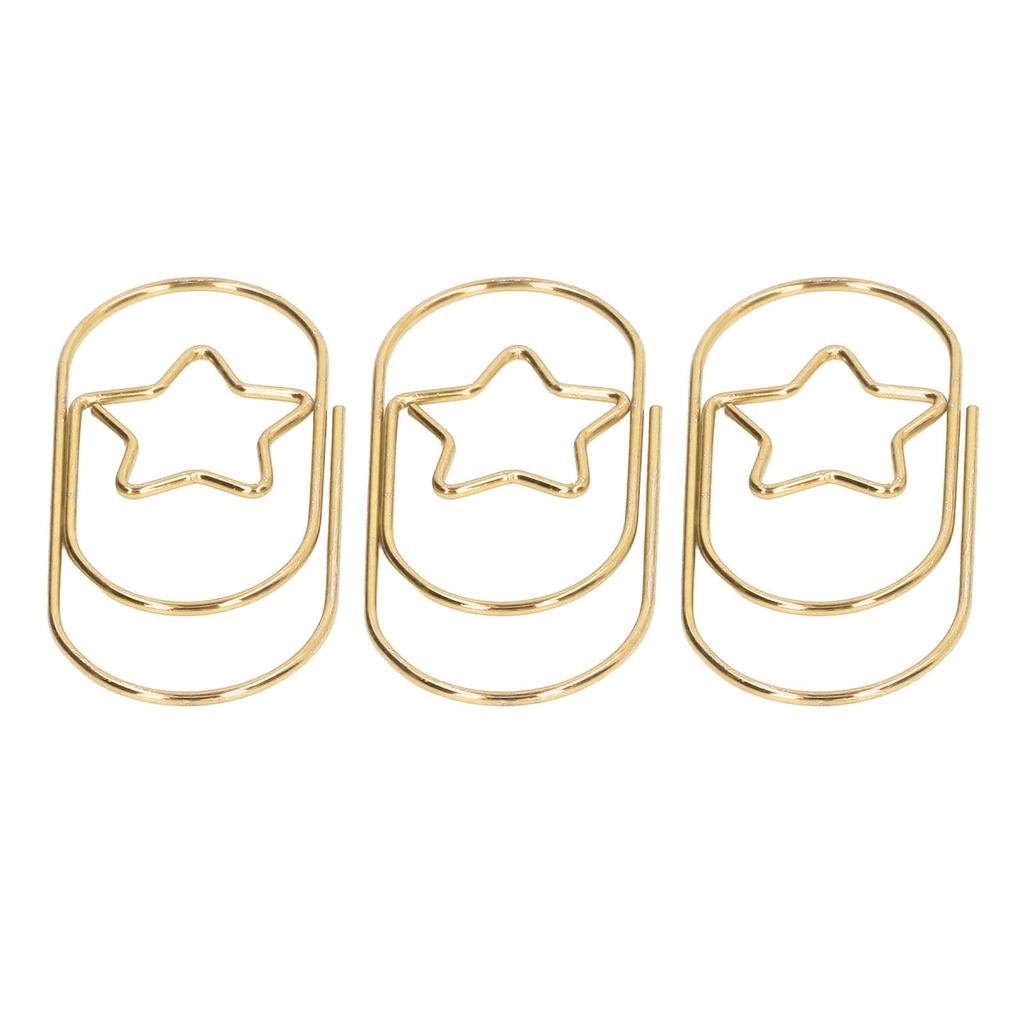 40Pcs   Paperclips Star   Rustproof Coating Multi Purpose Cute Paper Clips for Home School