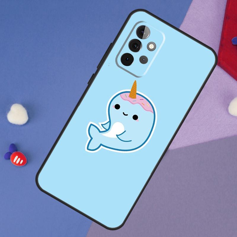 Cute Sea Narwhal Quotes Case For Samsung Galaxy A13 A16 A26 A36 A56 A06 A55 A35 A15 A54 A34 A14 A53 A12 A22 A32 A52