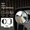 1PC Car   Round Mirror Blind Spot Auxiliary Rrview Mirrors 360 Rotation Wide Angle Convex Mirror