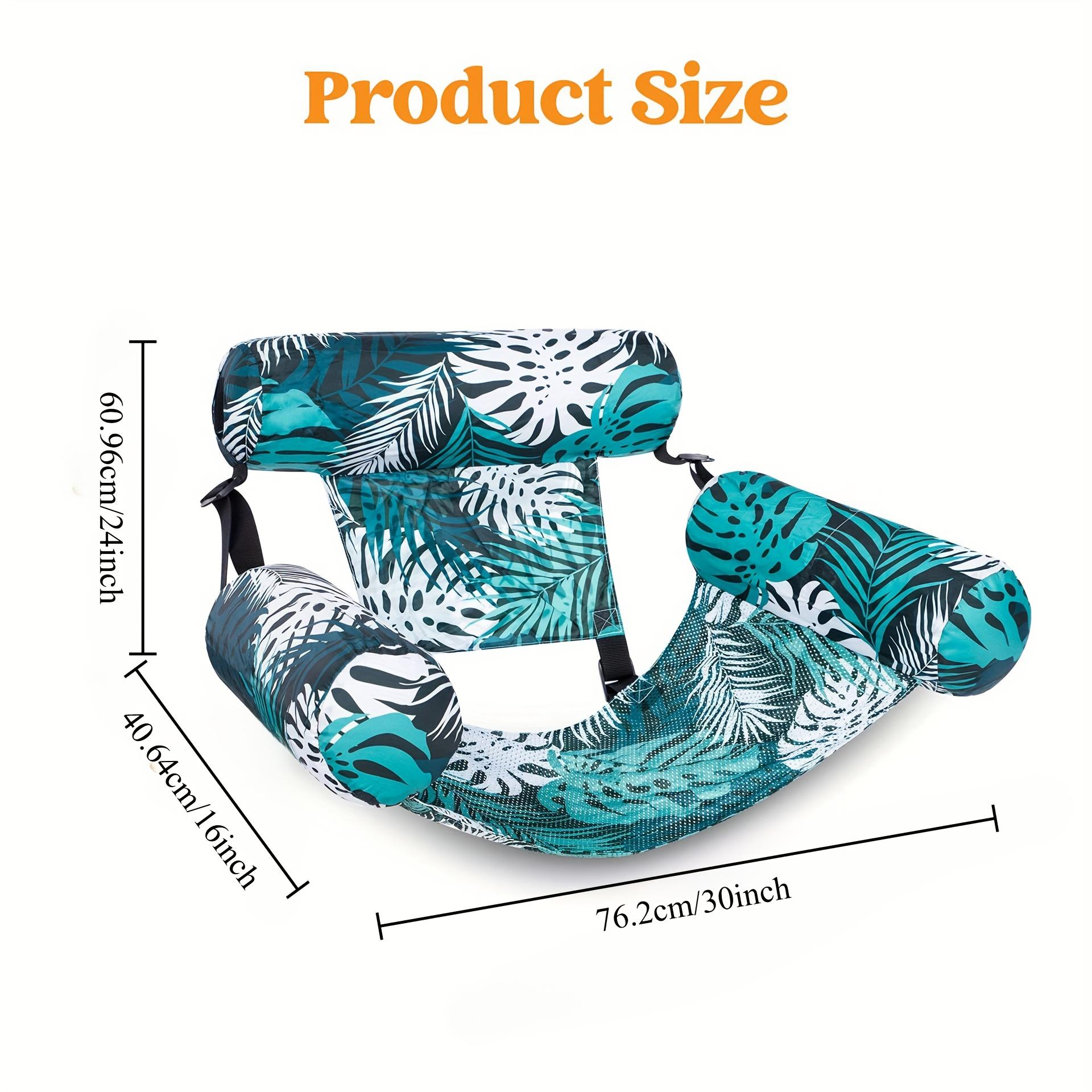 Inflatable Pool Lounger Chair,Adult Floating Water Hammock,PVC Durable Summer Beach Party Pool Accessory,Floating Chair for Pool
