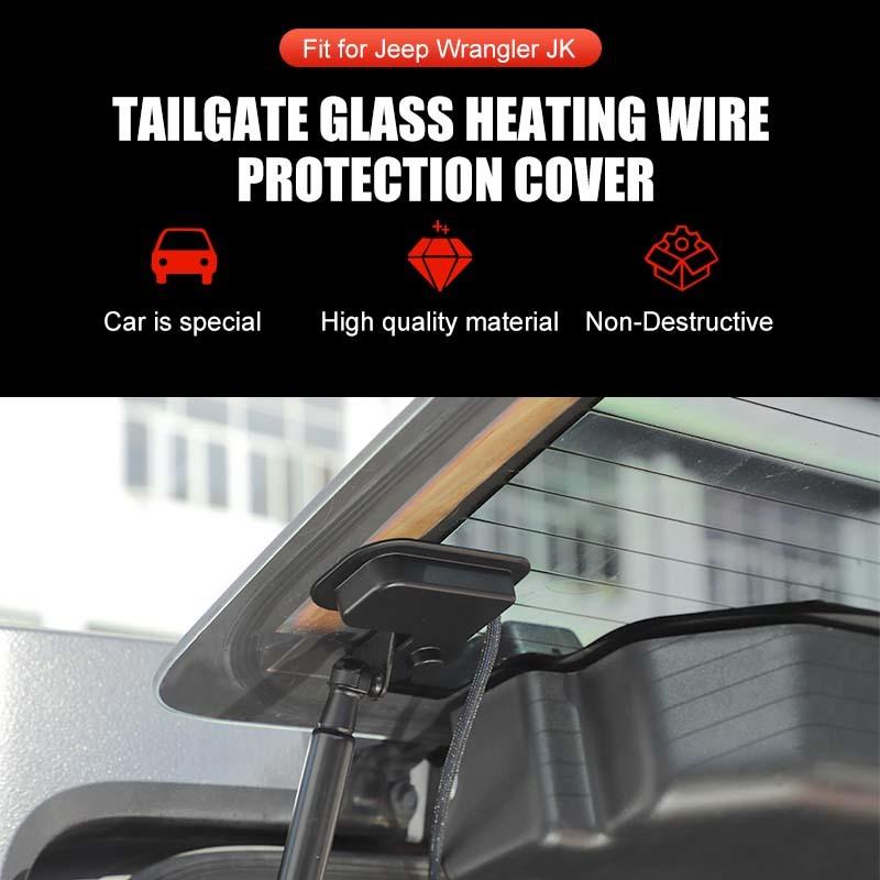 Tailgate Glass Heating Wire Protective Decoration Cover For Jeep Wrangler JK 2007-2017 Car Exterior Accessories