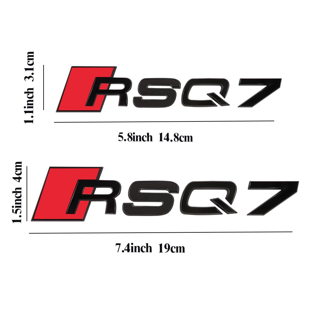 3D ABS Auto Body Rear Trunk Decoration Sticker Car Styling Emblem Decal Refit Accessories For Audi RS RSQ3 RSQ5 RSQ7 SQ3 SQ5 SQ7