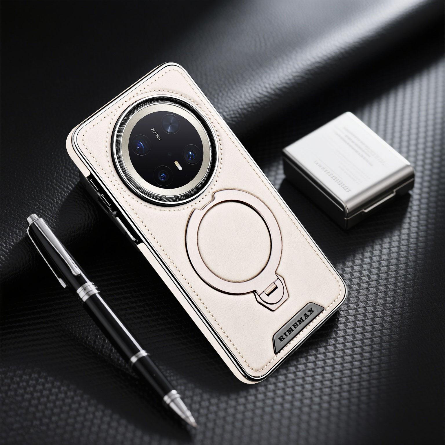 

For Huawei Mate 80 70 60 Pro Plus Max Case Electroplate Magnetic Embossed Leather Edge Covered 360° Rotation Metal Bracket Cover Huawei Mate 60 Pro+