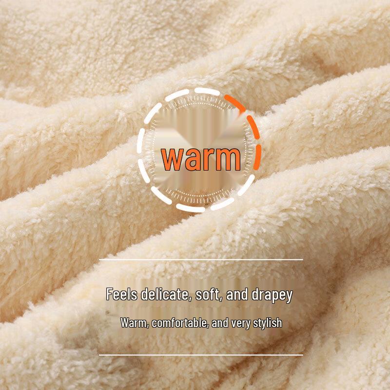 Men's Lamb Fleece Lined Winter Cotton Jacket