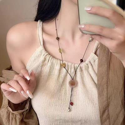 2025 Elegant Geometric Square Pendant Necklace for Women - Adjustable High-End Sweater Chain