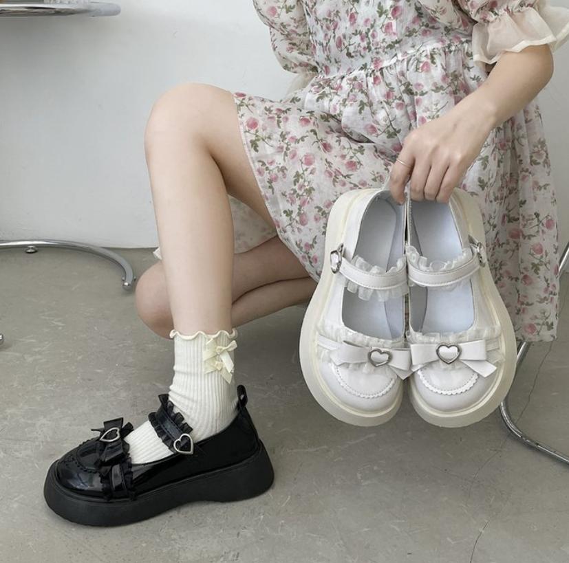 Fashion Ladies Mary Jane Shoes Japanese Retro British Student Uniform Round Toe Thick Sole High Heel Women's Cosplay Single Lolita Shoes