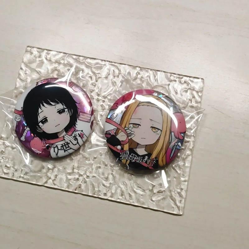 Anime Takopi’s Original Sin Kirarazaka Marina Kuze Shizuka Cosplay Brooch Kawaii Tinplate Badge Lapel Pins Accessories Ornament