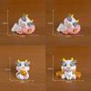 Adorable Good Fortune Cow Resin Figurine Cute Office Desk Decoration Ornament