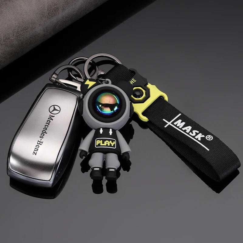 PU Car Key Case Cover Shell Fob For Mercedes Benz A B C E Class GLS GLA GLK GLC CLS CLA AMG W204 W205 W212 W463 W176 Keychain PD1