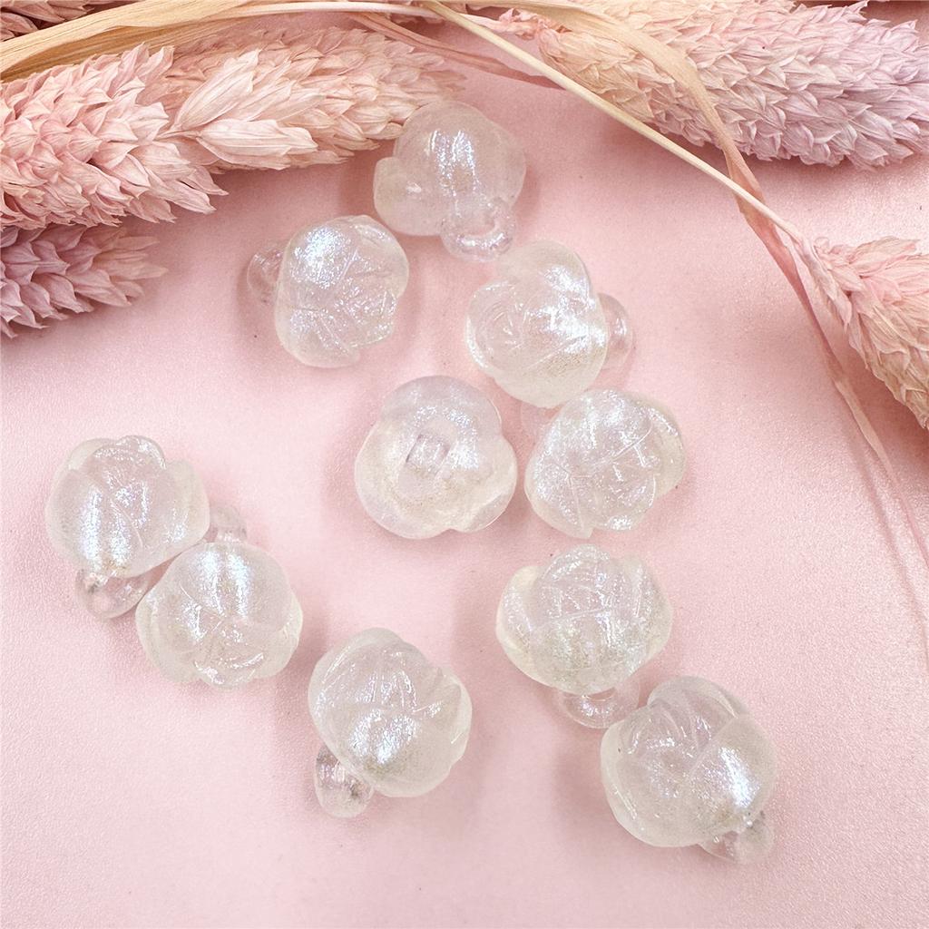 Rose Beads 10Pcs 14*15.5mm DIY Jewelry Accessories Ncklace Acrylic Flower Pendant Fashion High Quantity Popular