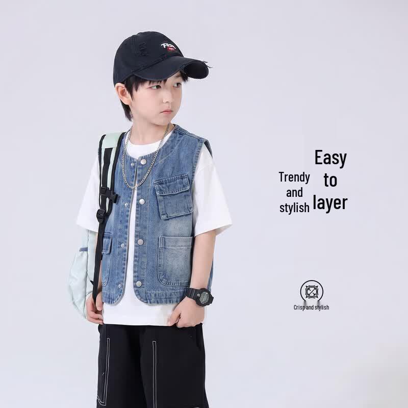 YOYO Fairy Tale Boys' Denim Vest