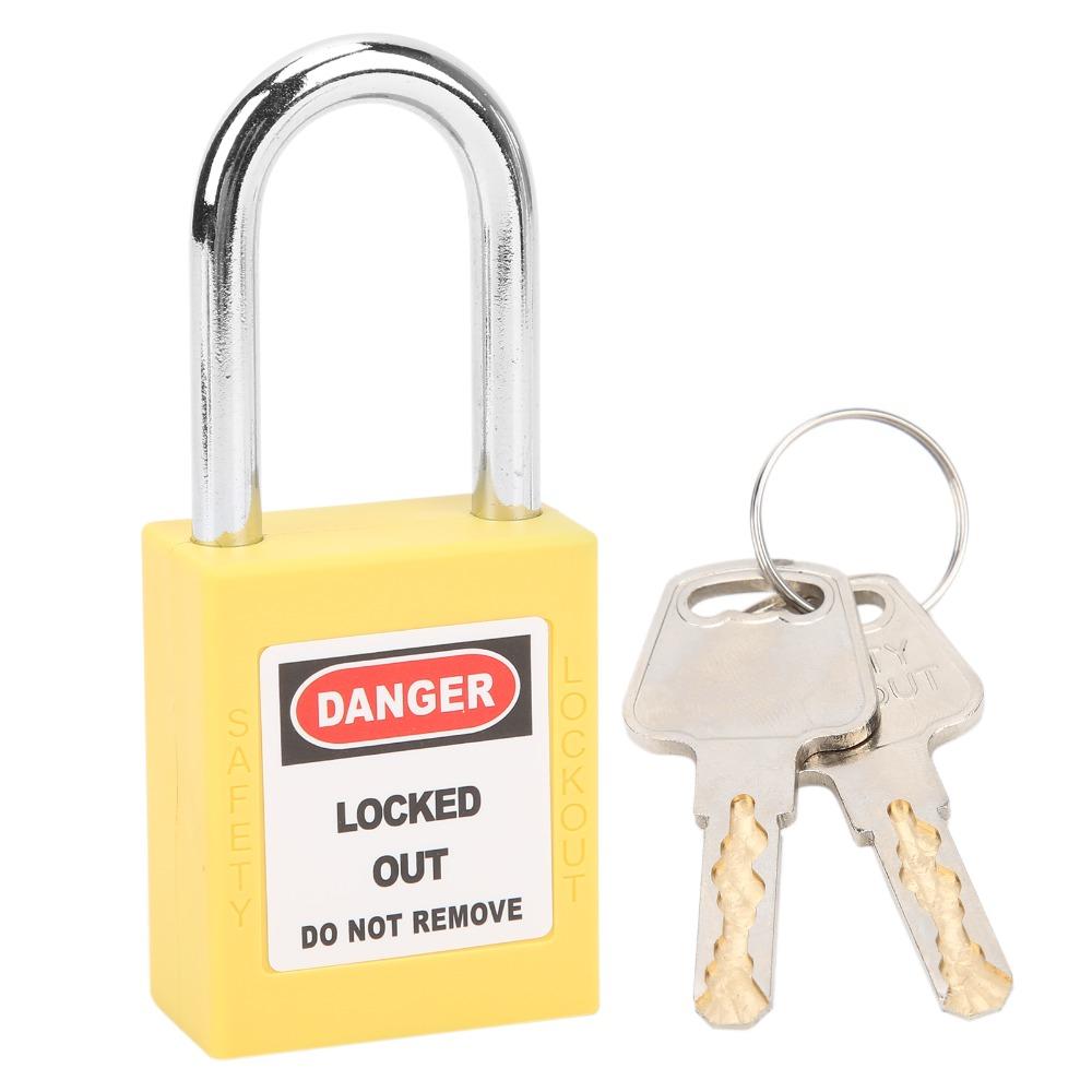 Sturdy 38mm Safety Padlock Plastic Steel Safe LOTO Lock Durable Insulated Industrial Lock Equipment Lock