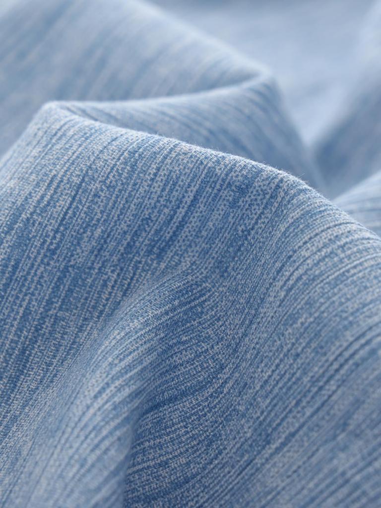 Kaituck Family Suimin Care Takashima Chijimi Solid Blue and LL Sax Men's Japanese-Made Pajamas, Fabric, 100% Cotton, Half-Open, Color, Navy, Spring,