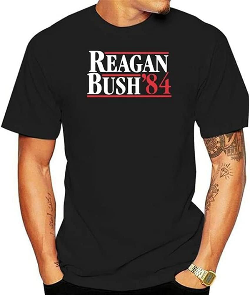 Evangel T Shirt Reagan Bush 84 T-Shirt Republican Presidential Campaign Shirts Black 3XL чёрный