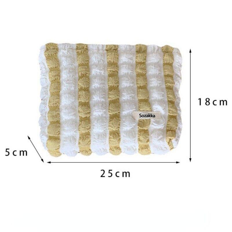 Weiche farbige große Kapazitäts-Kosmetiktaschen aus Blasengarn, für Reisen, Hautpflege, Toilettenartikel, Make-up-Tasche, Organizer, Clutch, tägliche Make-up-Tasche