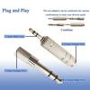 Voluty Tek 1/4" Female To 1/8" Male Audio Adapter Kit with 3.5mm Male To 6.35mm Female Connectors for Guitar Headphones, Set of 4