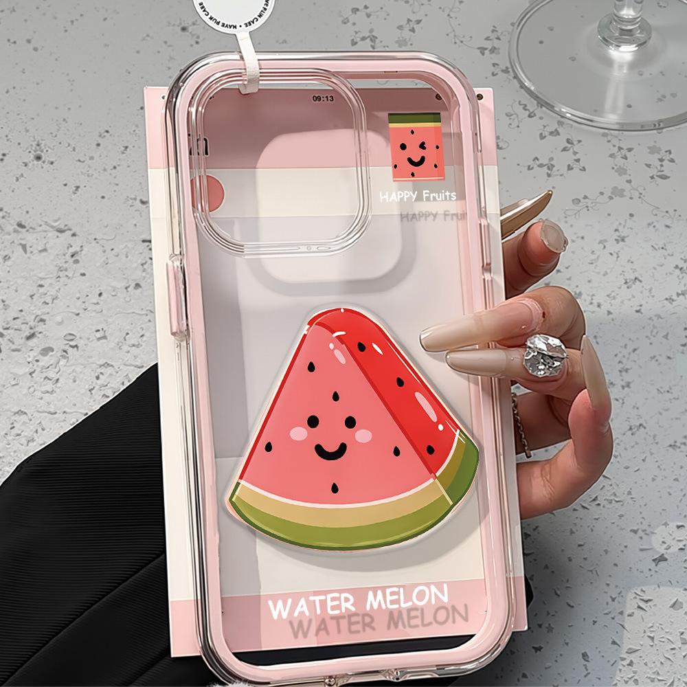 Ins Wind Summer Watermelon for iPhone17 Pro Max Mobile Phone Protective Case 16 Simple 15Pro Niche 14