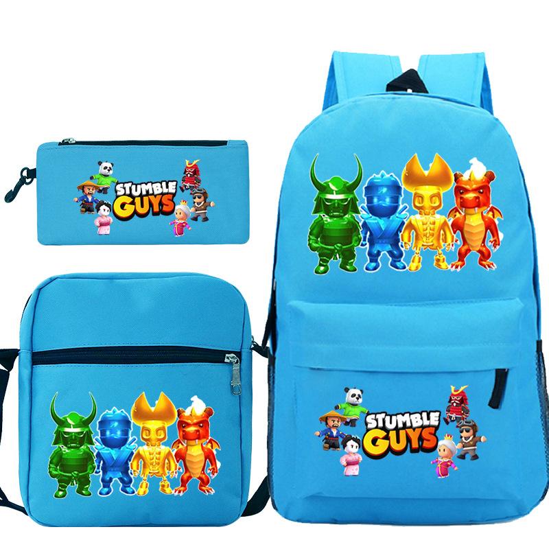 Game Merchandise Printed Children'S Schoolbag Set Teen Backpack Three-Piece Set