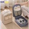 Travel Shoe Bag Storage Bag Washed Diagonal Breathable Mesh Multiple Pairs of Shoes Portable Shoe Box for Business Trips