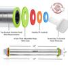 Rolling Pin, Stainless Steel Rolling Pin with 4 Adjustable Discs, Non-Stick Rolling Pin for Pie Dough Pizza Pie Cookies and Pastries