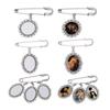 Wedding Bouquet Photo Charm Diy Pin Making Wedding Charm Oval Aluminum Sheet Photo Frame Brooch Pendant