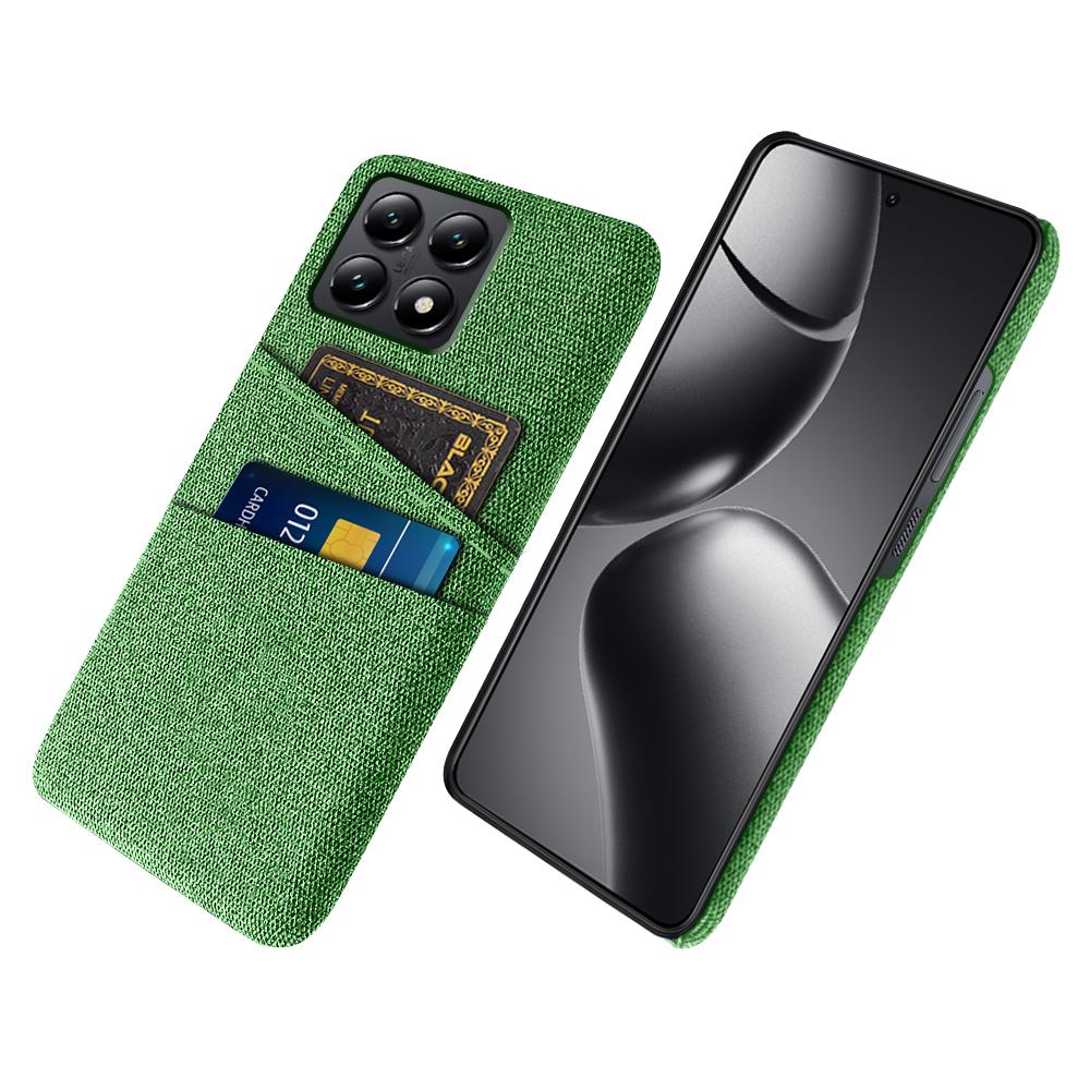 

For Xiaomi 14T Case Cloth + Hard PC Phone Cover with Dual Card Slots F