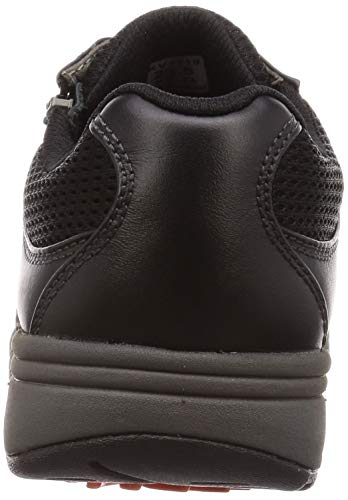 ASAHI Medical Walk Walking Shoes, Zipper, Medical Walk MS-L, Women's, Black, Size 24.0 cm, 4E