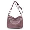 Simple PU Leather Multi Pocket Shoulder Bag