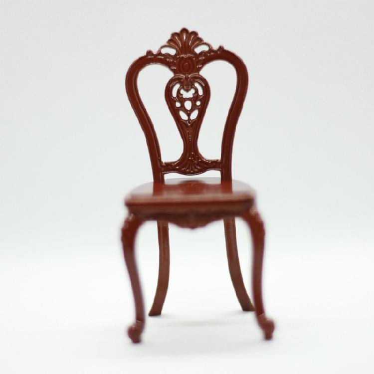 Vintage Styles Miniature Wood Chair Model Figurine 1/12 Scale For Dollhouses Furniture And Creative Gift Supply