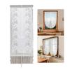 Flower Lace Sheer Window Curtain Elegant Light Filtering Privacy Pulling Design Drape with Rod Pocket For Home Decors