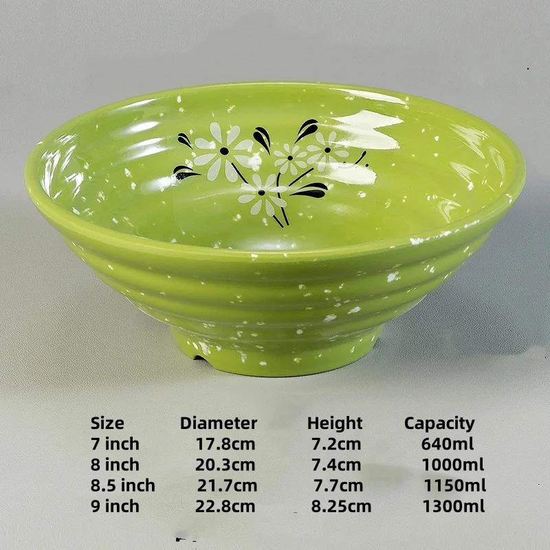Melamine Noodle Bowl Household Plastic Tableware Restaurant Commercial Ramen Salad Bowl Thickened Not Easily Broken Soup Bowls