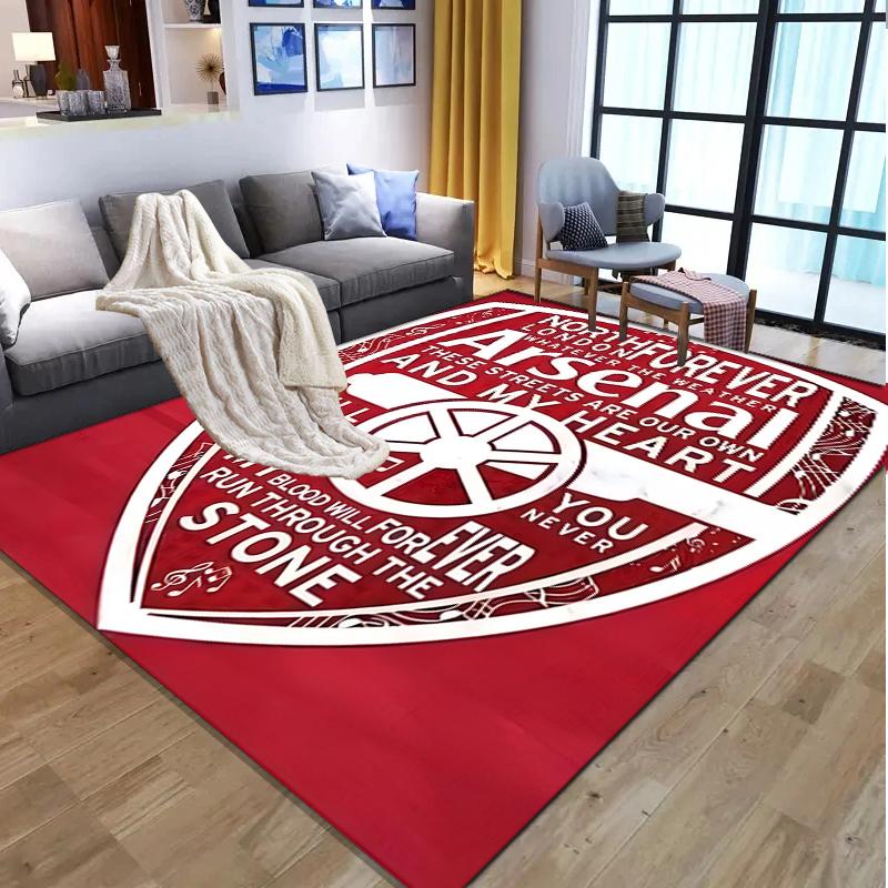 Arsenal F.C Pattern Rug, Indoor/Outdoor Mat, for Picnic, Gameroom, Bedroom, Office, Living Room, Home Decor Carpet, Birthday Gift