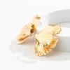Goth Geometric Metal Petal Flower Stud Earrings for Women Fashion Statement Trendy Gold Color Piercing Earrings Y2K Accessories