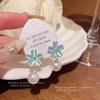 S925 Silver Needle Small Fresh Versatile Flower Stud Earrings Women's Light Luxury Niche Premium Pearl Earrings