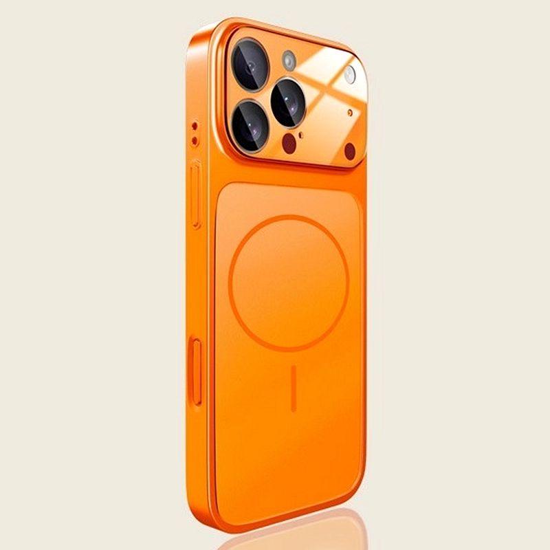 Luxury Nano Glass Matte Phone Case For iPhone 17 Air 16 15 14 13 Pro Max Magnetic Case For Magsafe Wireless Charging Armor Cover